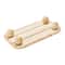Hello Honey® 16" Natural Decorative Mango Wood Pedestal with Wood Beads